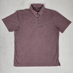 Public Rec Polo Shirt Mens Large Maroon Go To Pima Stretch Performance‎ Golf